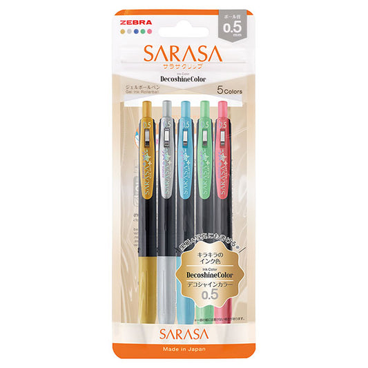 Set de Bolígrafos Zebra Sarasa Clip Deco Shine - Colores Metálicos