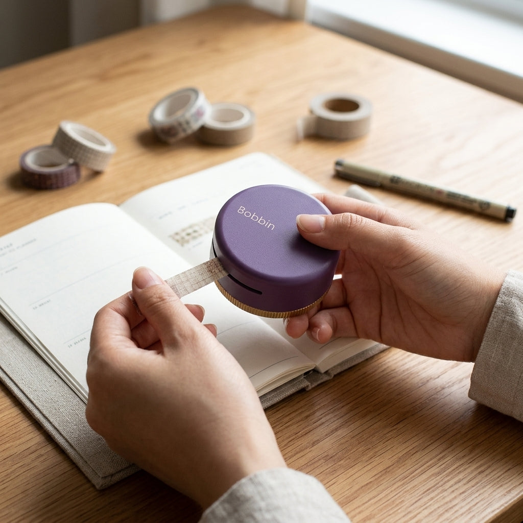 Estuche con Cortador de Cinta Washi Kokuyo Bobbin - Serie Especial