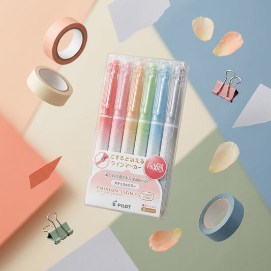 Set de 6 Resaltadores Borrables Pilot Frixion Light - Colores Naturales