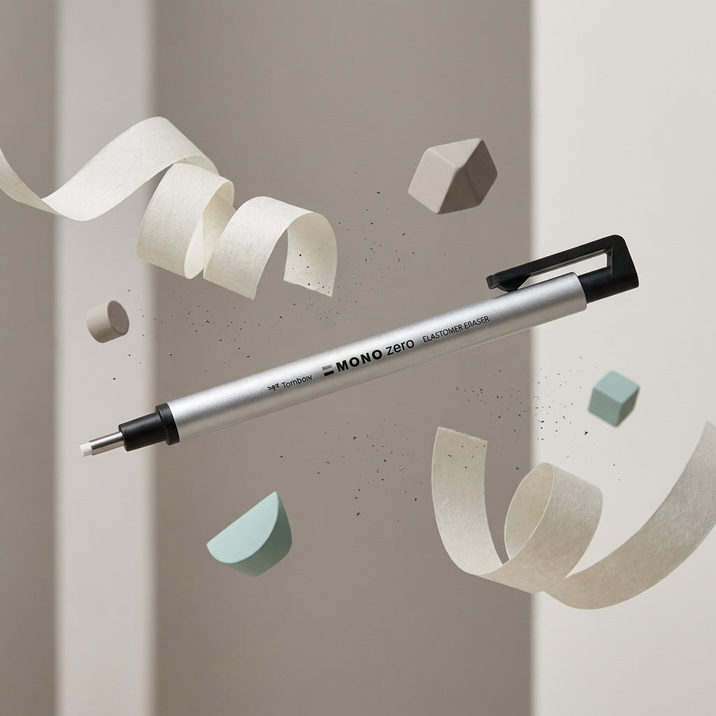 Borrador de precisión Tombow Mono Zero 2.3 mm en color silver