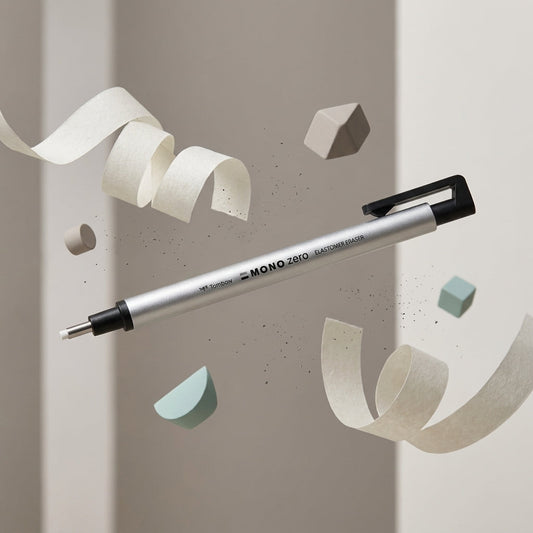 Borrador de precisión Tombow Mono Zero 2.3 mm en color silver