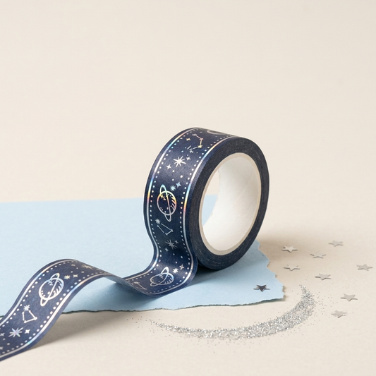 Washi tape BGM Libro de Magia Estelar con foil dorado, 20 mm