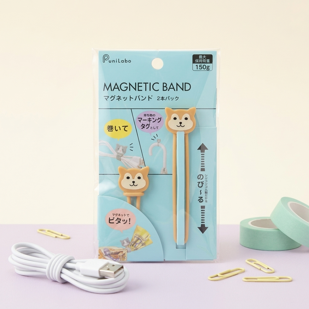 Banda magnética PuniLabo diseño shiba inu marrón