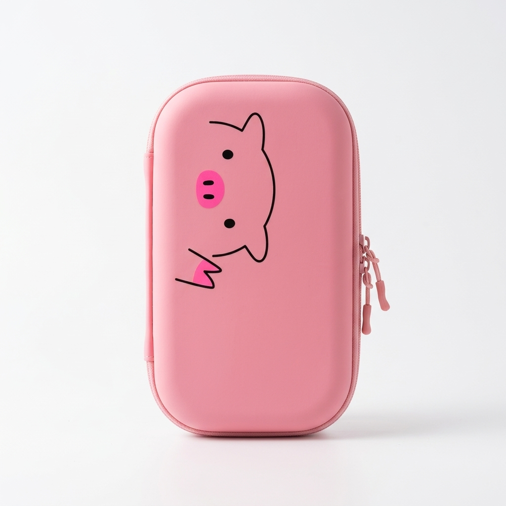 Estuches PuniLabo del kit, osito marrón y cerdito rosa
