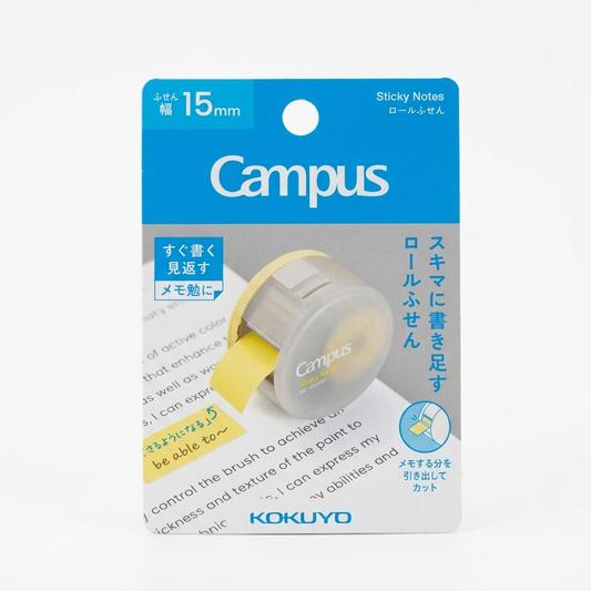 Notas adhesivas en rollo Kokuyo Campus de 15 mm con su dispensador