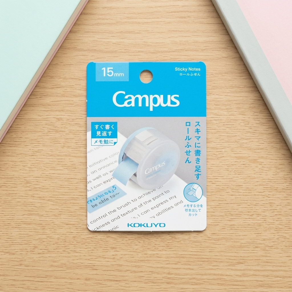 Rollo de notas adhesivas Campus azul