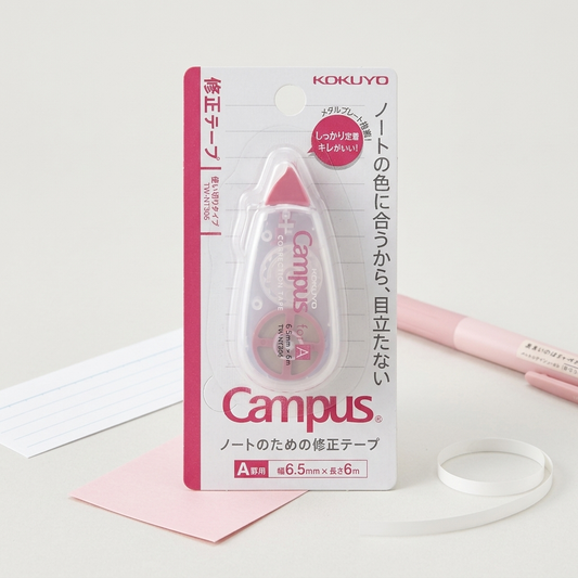 Empaque de la cinta correctora Kokuyo Campus for A, modelo TW-NT306, 6,5 mm × 6 m