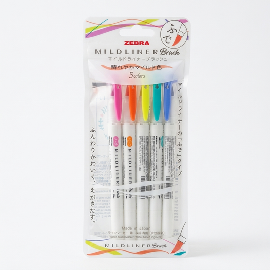 Rotuladores Mildliner Brush Zebra - Set de 5 Colores